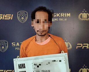 pelaku pencurian dengan pemberatan (Curat) berinisial H alias Dian sudah diamankan di Polres Tanjung Balai