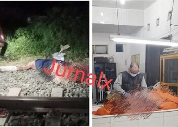 Jenajah Junedy Sinaga saat masih di TKP dan diruangan jenajah RSU dr Djasamen Saragih