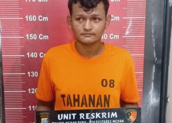Jukir Lapangan Benteng Medan yang ditangkap polisi. (Foto Ist)