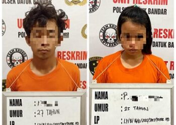 Sepasang kekasih, AM dan PN pelaku penggelapan sepedamotor sudah ditahan di Polsek Datuk Bandar