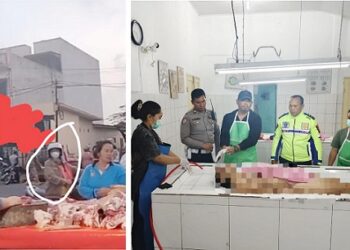 Korban Tiro br Purba sebelum ditabrak dan jenajah Tiro br Purba diruangan jenajah RSUD dr Djasamen Saragih Kota Pematangsiantar