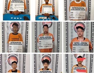 Ke sembilan tersangka narkoba yang ditangkap tiga hari berturut sudah ditahan di RTP Mako Polres Pematangsiantar