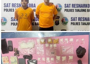 Tersangka B alias BT dan T alias T beserta barang bukti 