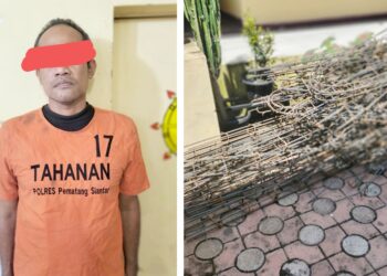 Pelaku Curat DAT dan barang bukti