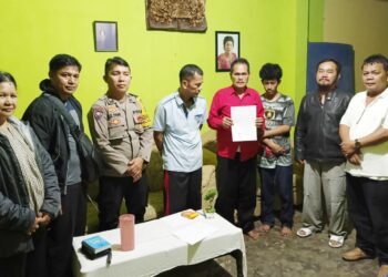 piket SPKT dan Bhabinkamtibmas Kelurahan Kahean AIPDA H.E Pane problem solving Perkara Pencurian Tabung Gas