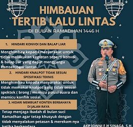 Imbauan Tertib Lalu Lintas Selama Ramadhan 1446 H dikeluarkan Kasat Lantas Polres Simalungun