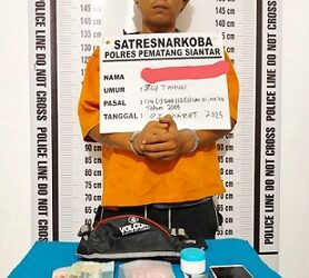 Tersangka MSPS alias Martin dan barang bukti 