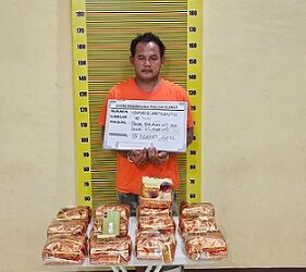 Kurir narkoba asal Riau yang menyeludupkan 13 kg sabu dari Riau. (Foto Ist