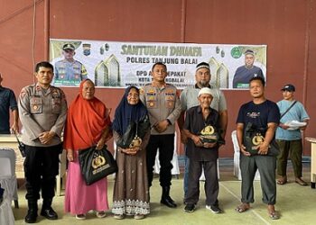 Polres Tanjung Balai  Bersama DPD Aceh Sepakat Berikan Santunan kepada 300 Kaum Dhuafa