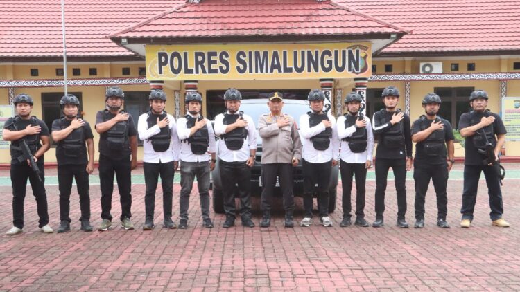 Kapolres Simalungun AKBP Marganda Aritonang, S.H., S.I.K., M.M secara resmi membentuk Tim LASER (Lacak dan Sergap)