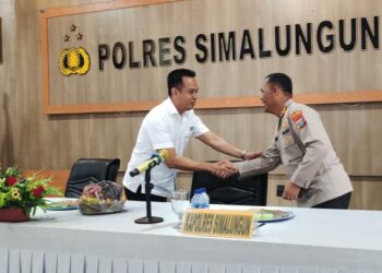 Kapolres Simalungun AKBP Marganda Aritonang, S.H., S.I.K., M.M menerima kunjungan Tim Inspektorat Pengawasan Daerah (Itwasda) Polda Sumut