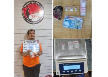 Pelaku bandar sabu di yang diringkus polisi. (Foto Ist