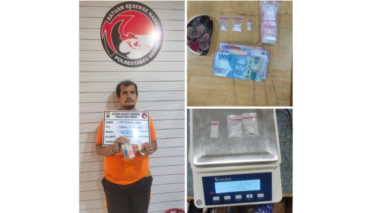 Pelaku bandar sabu di yang diringkus polisi. (Foto Ist