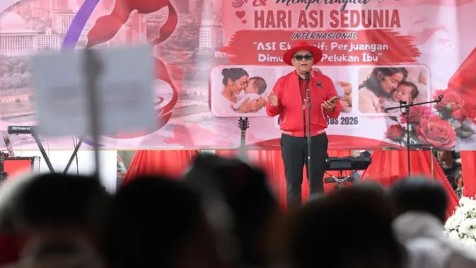 Hasto Kristiyanto Hadiri Peringatan Hari ASI Sedunia di Sukabumi