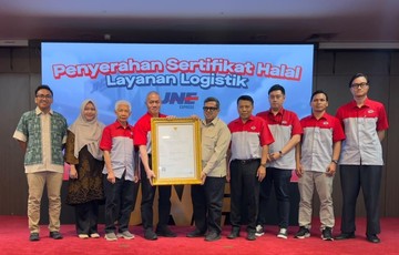 JNE Kantongi Sertifikasi Halal Layanan Logistik dari BPJPH