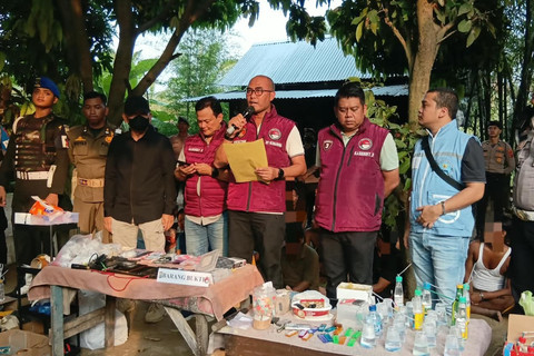 Polda Sumut Gerebek Sarang Narkoba Deli Serdang, 37 Ditangkap