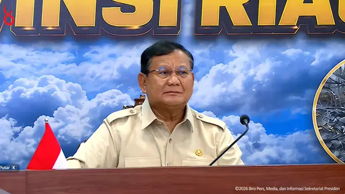Prabowo Pimpin Rapat Penanganan Karhutla di Posko Aju Riau