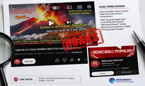 Pemkab Lumajang Tegaskan Video Viral Erupsi Semeru Adalah Hoaks