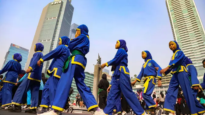 Enam Ribu Pesilat Semarakkan Flash Mob Pencak Silat di Bundaran HI