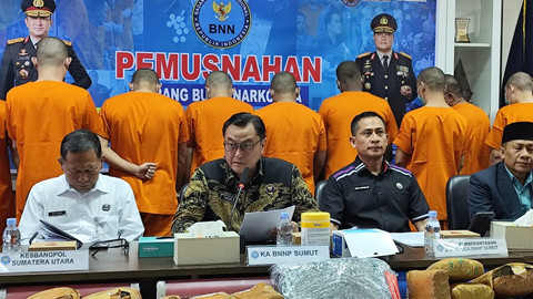 BNNP Sumut Musnahkan 230 Kg Ganja dan 9,8 Kg Sabu dari 10 Kasus