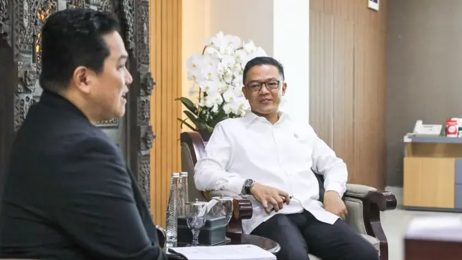 Menko PMK Sugiono dan Menpora Erick Thohir Bahas Sinkronisasi Program Kepemudaan
