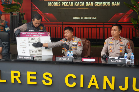 Polres Cianjur Ringkus Dua Tersangka Pecah Kaca, Kerugian Rp4,1 Miliar