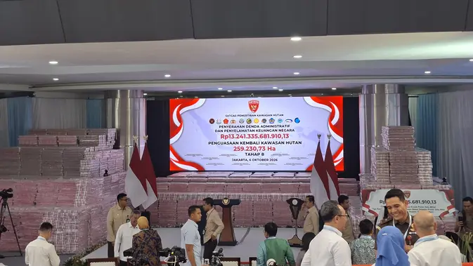 Satgas PKH Serahkan Denda Administratif Rp 13,2 Triliun ke Kas Negara
