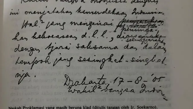 Naskah Proklamasi Diduga Tulisan Tangan Bung Karno Jadi Sorotan Kajian Sejarah