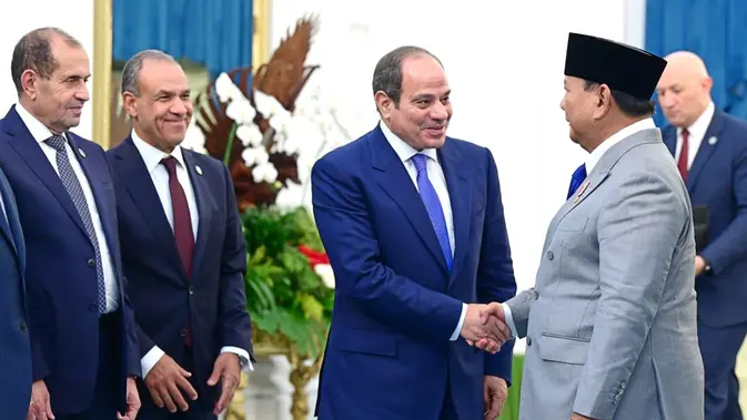 Prabowo dan El-Sisi Gelar Pertemuan Bilateral di Istana Merdeka