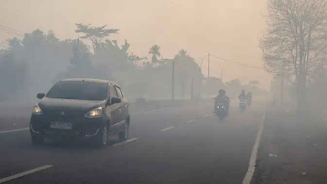 Kabut Asap Karhutla Selimuti Palangka Raya, Warga Diminta Kurangi Aktivitas Luar Ruang