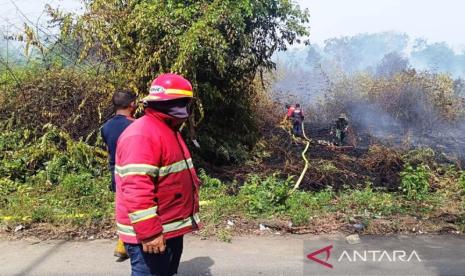 BPBD Aceh Barat Padamkan Kebakaran Lahan di Meurebo