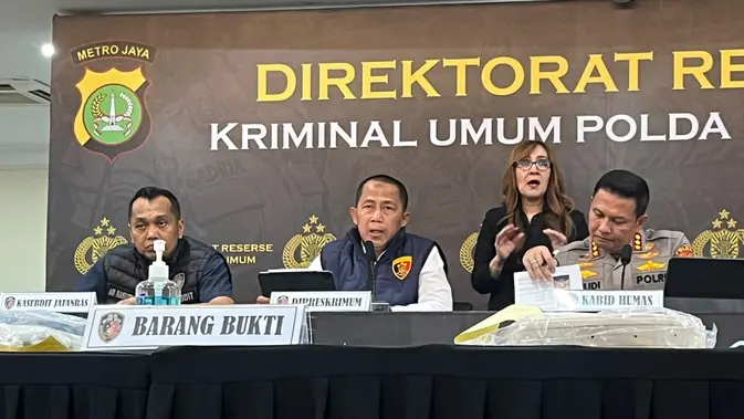Dirreskrimum Polda Metro Jaya Gelar Konferensi Pers di Mapolda