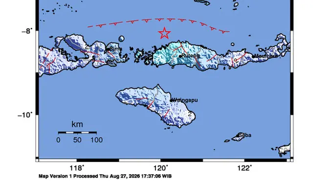 Gempa Magnitudo 5,2 Mengguncang Timur Laut Labuan Bajo