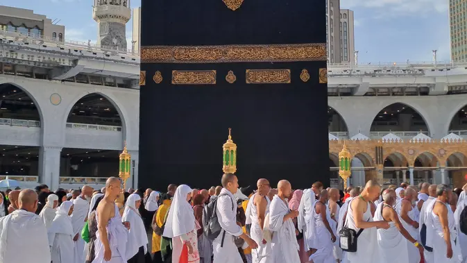 Suasana Tawaf Jemaah Haji Dunia di Masjidil Haram