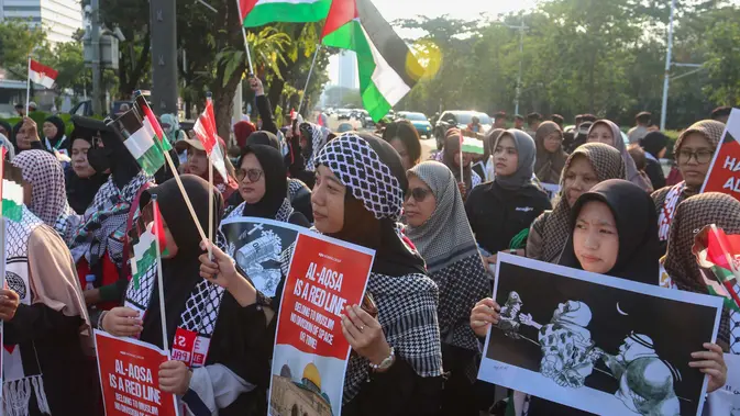 AWG Gelar Aksi Jumat Nasional Dukung Palestina di Depan Kedubes AS