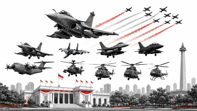 81 Unit Alutsista TNI Siap Atraksi di Langit Istana Negara
