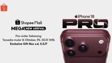 iPhone 18 Pro Masuk Shopee Mall, Pre-Order Dimulai 7 Oktober