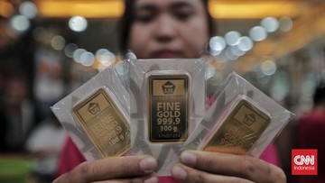 Emas Antam Merosot Rp29 Ribu ke Rp2,65 Juta per Gram