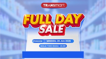 Transmart Full Day Sale Hari Ini, Diskon 50% + 20% di Seluruh Gerai