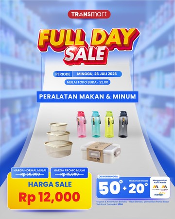 Transmart Gelar Full Day Sale, Peralatan Makan Hanya Rp12 Ribu