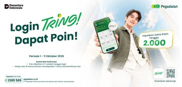 Tring!versary: Login Harian Raup Extra Poin di Pegadaian