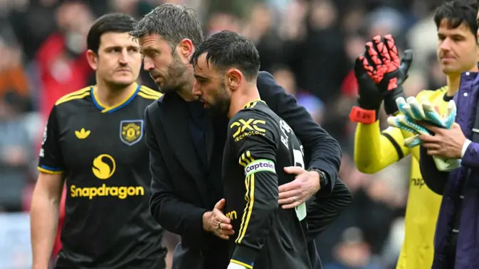 Bruno Fernandes Jadi Pahlawan, Setan Merah Menang di Stadium of Light