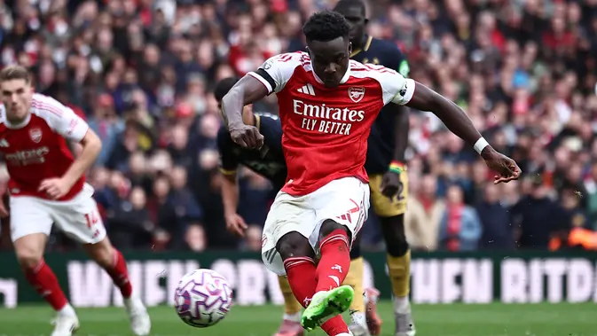 Saka Penalti, Arsenal Tekuk West Ham 2-0 di Emirates