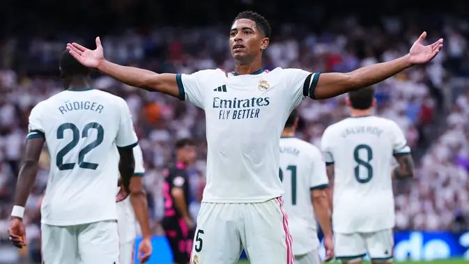 Bellingham Pesta Gol, Real Madrid Hancurkan Malaga di Santiago Bernabeu