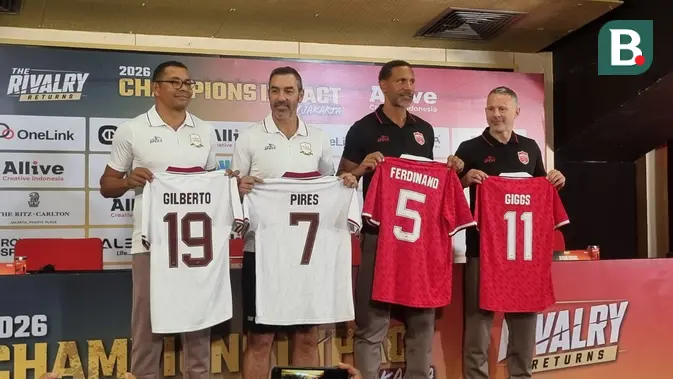 Empat Legenda Arsenal dan MU Bersatu di Jakarta