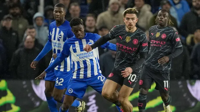 Imbang 2-2 di Falmer: Brighton vs Manchester City Berbagi Poin