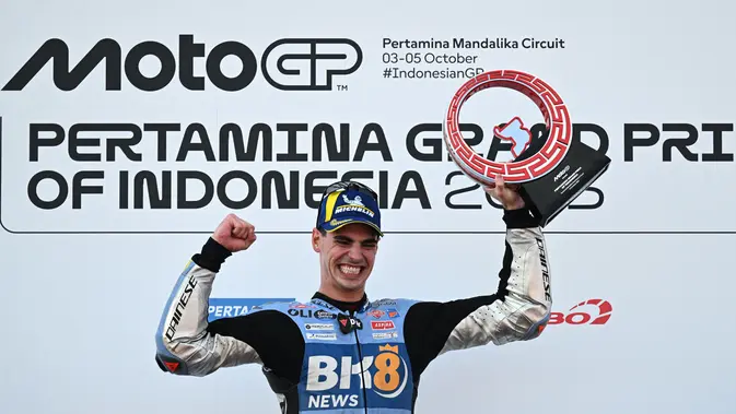 Fermin Aldeguer Juara MotoGP Indonesia 2025 di Mandalika