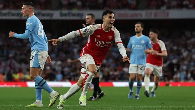 Martinelli Jadi Eksekutor Arsenal Tumbangkan Manchester City 1-0