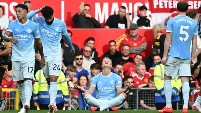Haaland Cetak Gol di Old Trafford, Manchester City Taklukkan Manchester United