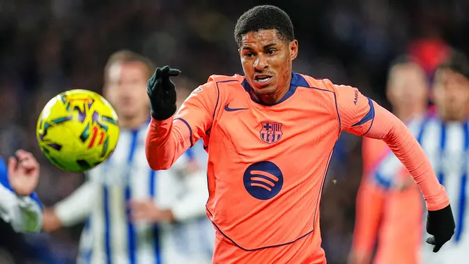Barcelona Taklukkan Real Sociedad 2-0, Rashford Cetak Gol Debut